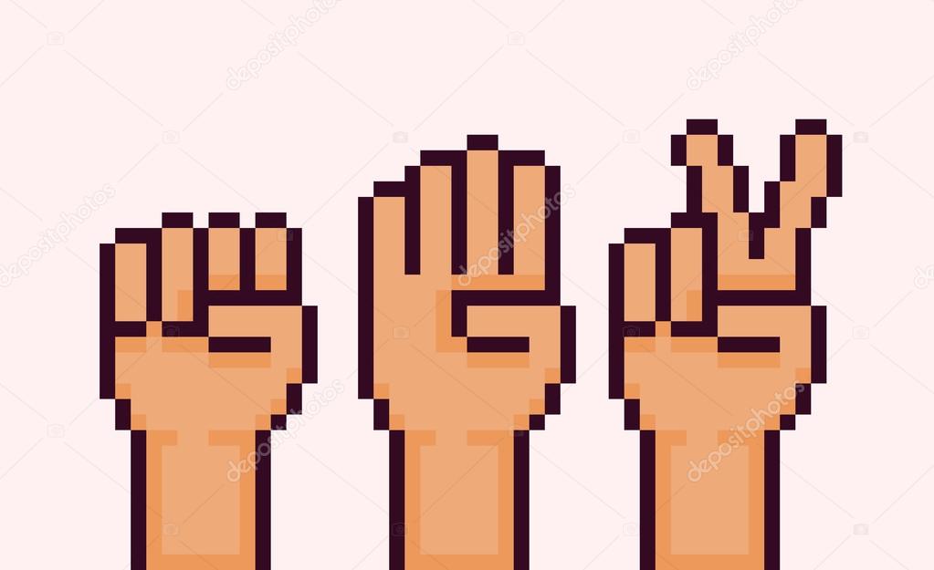 rock, paper, scissors illustration